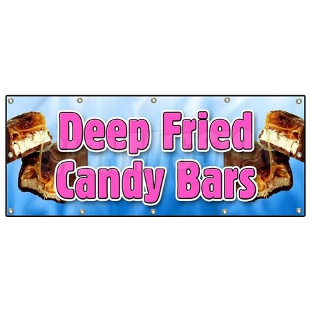 Signmission DEEP FRIED CANDY BARS BANNER SIGN fresh homemade fryed stick candybars B-120 Deep Fried Candy Bars